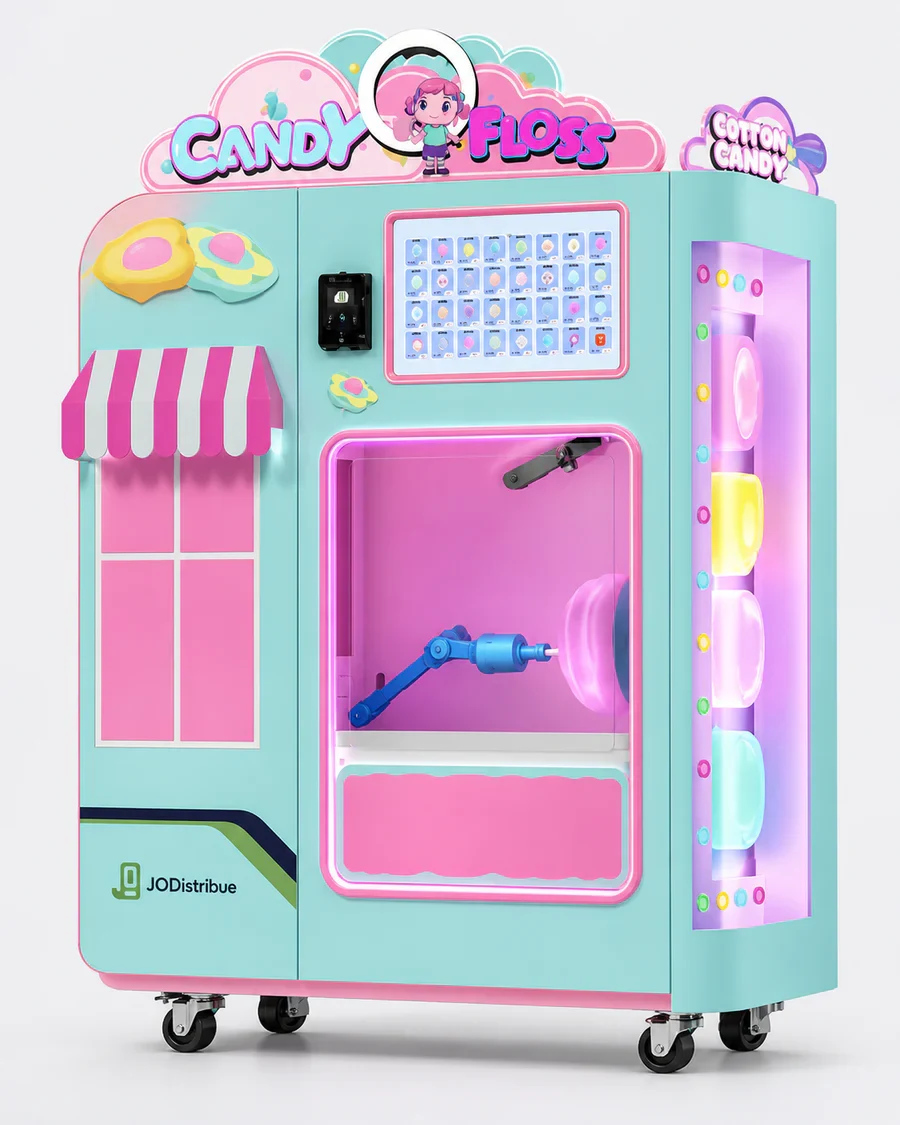Distributeur automatique de barbe à papa JODistribue