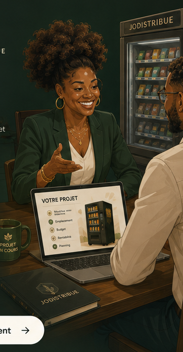 Illustration d’un accompagnement professionnel autour d’un projet de distribution